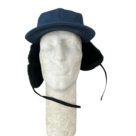 Vintage 80s 90s P Brand USA Made Insulated Large Trapper Cap Hat VTG - Picture 3 of 8